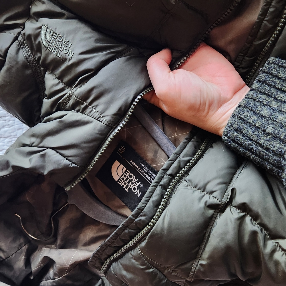 The North Face Olive Puffer Jacket